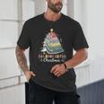 All Booked For Christmas Book Tree Lights Christmas Library Unisex T-Shirt