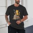 Cat Reading Books Unisex T-Shirt