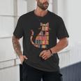 Cats Reading Books Librarian Library Readers Unisex T-Shirt