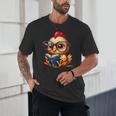 Chicken Reading a Book Farm Animal Chick Unisex T-Shirt