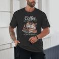 Coffee Cats And Books Cozy Calico Reader Love Cute Cat Unisex T-Shirt Coffee Cats And Books Cozy Calico Reader Love Cute Cat Unisex T-Shirt