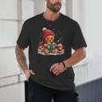 Cozy Gingerbread Christmas Reading Book Xmas Snowflakes Fall Unisex T-Shirt