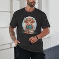 Cute Baby Highland Cow Reading Book Bookworm For Men Women Unisex T-Shirt
