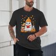 Cute Beanie Ghost Bookworm Cozy Book Reading Halloween Unisex T-Shirt Cute Beanie Ghost Bookworm Cozy Book Reading Halloween Unisex T-Shirt
