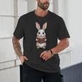 Cute Bookworm Bunny Reading For Kids And Teachers Unisex T-Shirt