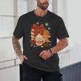 Cute Christmas Books Gingerbread Xmas Book Lover Teacher Unisex T-Shirt