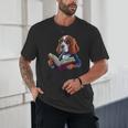 Cute Dog Basset Hound Reading Book Unisex T-Shirt Cute Dog Basset Hound Reading Book Unisex T-Shirt