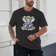 Cute Elephant Reading Universe Book Unisex T-Shirt Cute Elephant Reading Universe Book Unisex T-Shirt