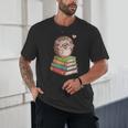 Cute Hedgehog Reading Books Animal Lover Reader Bookworm Unisex T-Shirt Cute Hedgehog Reading Books Animal Lover Reader Bookworm Unisex T-Shirt