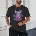 Cute Pastel Goth Bat Reading Book Unisex T-Shirt