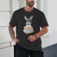 Cute Reading Bunny With Glasses Books Reader Book Bookworm Unisex T-Shirt