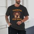Cute Thanksgiving Teacher Librarian Thankful Reading Books Unisex T-Shirt