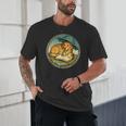 Dog Reading Book Rain Cozy Umbrella Cute Art Men Unisex T-Shirt Dog Reading Book Rain Cozy Umbrella Cute Art Men Unisex T-Shirt