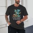 Be A Dragon Read Reading Book Librarian Men Women Kids Unisex T-Shirt