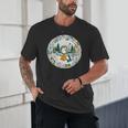 Duck Wilderness Book Reading Illustration Floral Unisex T-Shirt