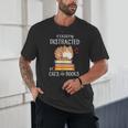 Easily Distracted By Cats And Books Reading Lover Bookish Unisex T-Shirt Easily Distracted By Cats And Books Reading Lover Bookish Unisex T-Shirt