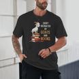 Easily Distracted By Goats And Books Goats And Book Reading Unisex T-Shirt