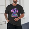 Fantasy Dragon Reading Books Bookworm Unisex T-Shirt Fantasy Dragon Reading Books Bookworm Unisex T-Shirt