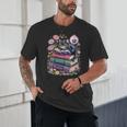 Fantasy Drama Tragedy Cute Cat Book Lover Readers Librarians Unisex T-Shirt