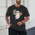 Ghost Reading Books Halloween Library Unisex T-Shirt Ghost Reading Books Halloween Library Unisex T-Shirt
