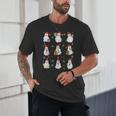 Ghosts Wearing Santa Hats Reading Books Christmas Book Lover Unisex T-Shirt Ghosts Wearing Santa Hats Reading Books Christmas Book Lover Unisex T-Shirt