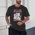 Girl Who Loves Cats And Books Cute Unisex T-Shirt