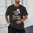 Halloween Teacher Women Cute Reading Ghost Read More Books Unisex T-Shirt Halloween Teacher Women Cute Reading Ghost Read More Books Unisex T-Shirt