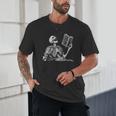 Hilarious Skeleton Holding a Book And Laughing Gothic Unisex T-Shirt Hilarious Skeleton Holding a Book And Laughing Gothic Unisex T-Shirt
