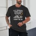 If It Involves Cats Books Coffee Introvert Pet Lover Unisex T-Shirt