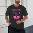 Just A Girl Who Loves Books Butterflies Reading Unisex T-Shirt