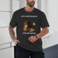 Life Is Better With Cats And Books Cute Cat Lover For Men Women Kids Unisex T-Shirt Life Is Better With Cats And Books Cute Cat Lover For Men Women Kids Unisex T-Shirt