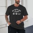 My Needs Are Simple Cat Dog Reading Book Coffee Unisex T-Shirt