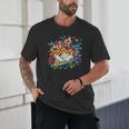 Open Book With Colorful Floral Reading Magic Unisex T-Shirt Open Book With Colorful Floral Reading Magic Unisex T-Shirt