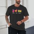 Peace Love Books Reader Librarian Library Book Unisex T-Shirt