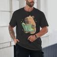 Pet Capybara Is Reading Library Capy Word Book Day Teacher Men Women Kids Unisex T-Shirt