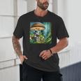Rabbit Reading Book Under Large Mushroom Easter Bandana Unisex T-Shirt Rabbit Reading Book Under Large Mushroom Easter Bandana Unisex T-Shirt