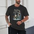 Reading Is Snow Much Fun Christmas Books Snowman Bookworm Unisex T-Shirt