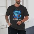 Readsolotl Blue Kawaii Axolotl Book Lover Reading Unisex T-Shirt