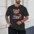 Red Panda Books Lover Reading Bookworm Unisex T-Shirt