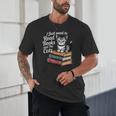 Retro I Just Want To Read Books And Pet Cats Cat For Men Women Kids Unisex T-Shirt