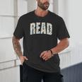 Retro Read Floral Reading Bookworm Librarian Book Lover Unisex T-Shirt Retro Read Floral Reading Bookworm Librarian Book Lover Unisex T-Shirt