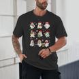Santa Ghost Reading Books Christmas Library Teacher Unisex T-Shirt