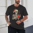 Skeleton Reading Book Christmas Teacher Librarian Book Lover Unisex T-Shirt Skeleton Reading Book Christmas Teacher Librarian Book Lover Unisex T-Shirt