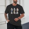 Snowman Reading Book Santa Christmas Bookish Teacher Unisex T-Shirt