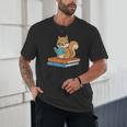 Squirrel Reading Book Glasses Bookworm Librarian Unisex T-Shirt Squirrel Reading Book Glasses Bookworm Librarian Unisex T-Shirt