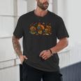 Teacher Fall Thanksgiving Turkey Reading Books Lovers Unisex T-Shirt