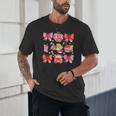 Valentine Cupid Coquette Pink Bow Apple Books Teacher Unisex T-Shirt