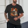 Vintage Autumn Books Coffee Pumpkin Fall Reading Unisex T-Shirt Vintage Autumn Books Coffee Pumpkin Fall Reading Unisex T-Shirt