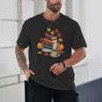 Vintage Books Tea Lovers Fall Autumn Leaves And Pumpkins Unisex T-Shirt Vintage Books Tea Lovers Fall Autumn Leaves And Pumpkins Unisex T-Shirt