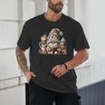 Vintage Cute Gnome Reading Book Coffee Latte Men Women Kids Unisex T-Shirt